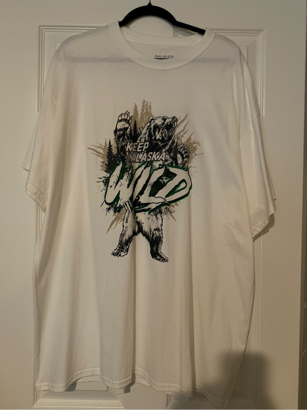 Keep Alaska Wild Bear Graphic Tee - White by Luxe